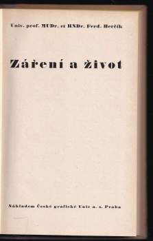 Ferdinand Herčík: Záření a život