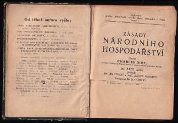 Charles Gide: Zásady národního hospodářství