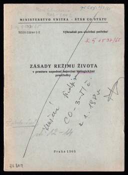 Zásady režimu života v prostoru napadení bojovými biologickými prostředky