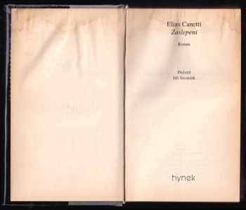 Elias Canetti: Zaslepení