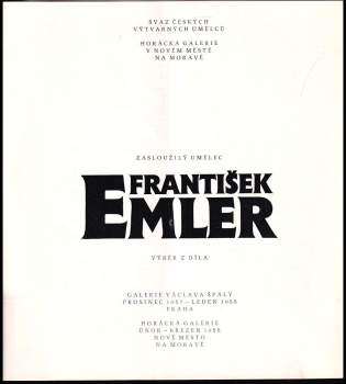 František Emler: Zasloužilý umělec František Emler