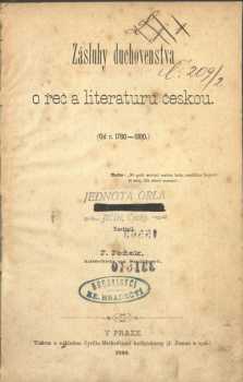 Zásluhy duchovenstva o řeč a literaturu českou