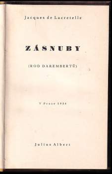 Jacques de Lacretelle: Zásnuby