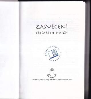 Elisabeth Haich: Zasvěcení