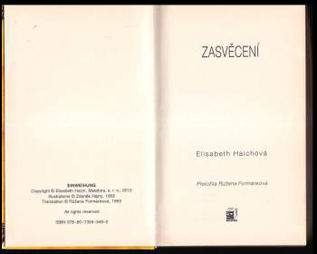Elisabeth Haich: Zasvěcení