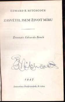 Edward Bering Hitchcock: Zasvětil jsem život míru