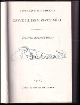 Edward Bering Hitchcock: Zasvětil jsem život míru