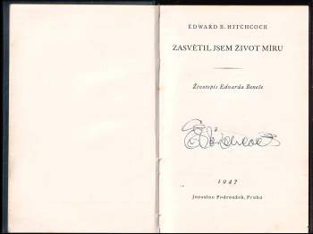 Edward Bering Hitchcock: Zasvětil jsem život míru