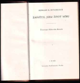 Edward Bering Hitchcock: Zasvětil jsem život míru