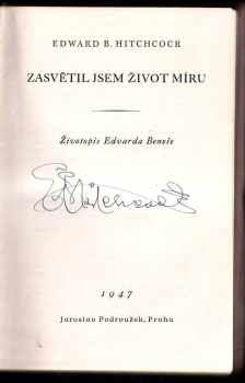 Edward Bering Hitchcock: Zasvětil jsem život míru