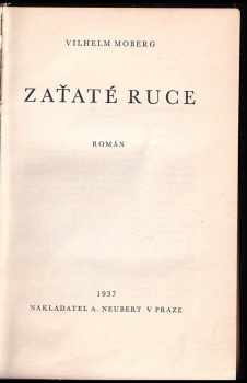 Vilhelm Moberg: Zaťaté ruce
