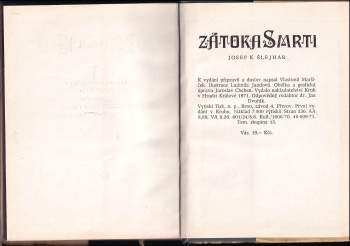 Josef Karel Šlejhar: Zátoka smrti