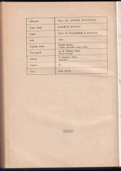 Josef Augusta: Zavátý život