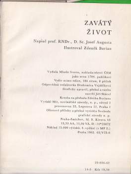 Josef Augusta: Zavátý život