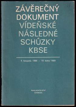 Závěrečný dokument Vídeňské následné schůzky Konference o bezpečnosti a spolupráci v Evropě