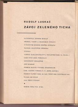 Rudolf Luskač: Závoj zeleného ticha