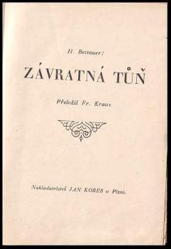 Hugo Bettauer: Závratná tůň