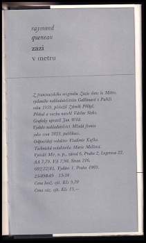 Raymond Queneau: Zazi v metru