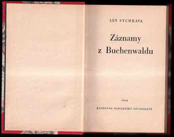 Lev Sychrava: Záznamy z Buchenwaldu