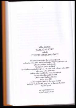 Mika Waltari: Zázračný Josef, neboli, Život je dobrodružství