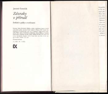 Jaromír Tomeček: Zázraky v přírodě