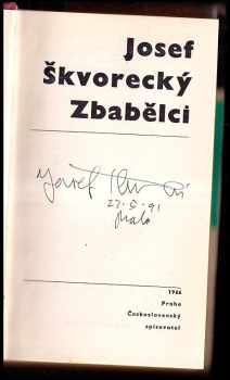 Josef Škvorecký: Zbabělci