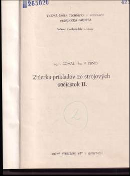 Ivan Čomaj: Zbierka príkladov zo strojových súčiastok
