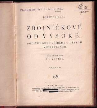 Josef Spilka: Zbojníčkové od Vysoké