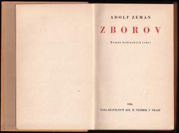 Adolf Zeman: Zborov
