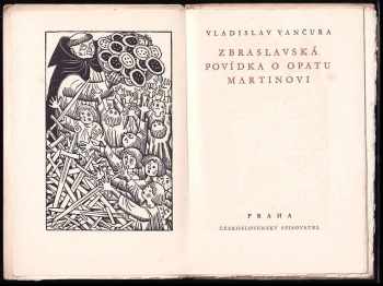 Vladislav Vančura: Zbraslavská povídka o opatu Martinovi