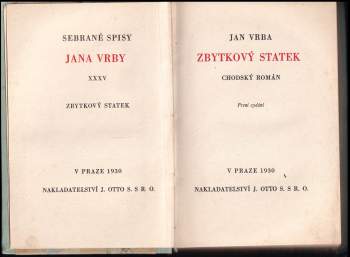 Jan Vrba: Zbytkový statek