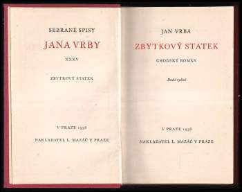 Jan Vrba: Zbytkový statek