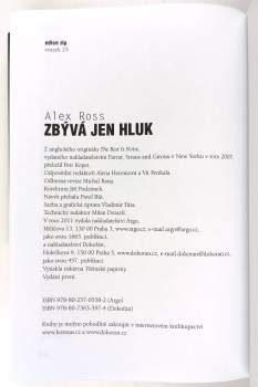 Alex Ross: Zbývá jen hluk