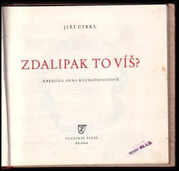 Jiří Cirkl: Zdalipak to víš?