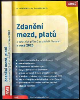 Iva Rindová: Zdanění mezd, platů a ostatních příjmů ze závislé činnosti v roce 2023