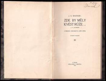 Josef Svatopluk Machar: Zde by měly kvést růže