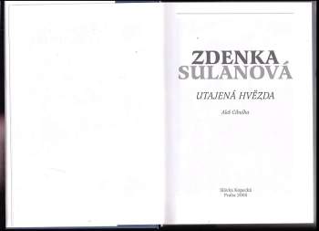 Aleš Cibulka: Zdenka Sulanová