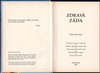 Peter Schwindt: Zdravá záda