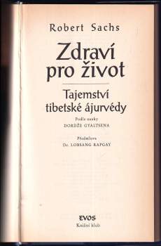 Robert Sachs: Zdraví pro život