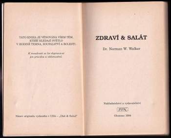 Norman Wardhaugh Walker: Zdraví & salát