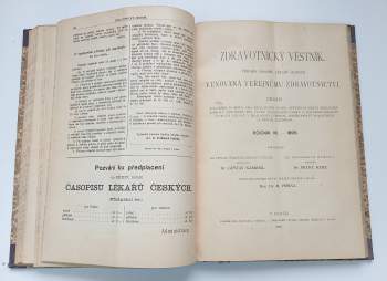Gustav Kabrhel: Zdravotnický věstník - příloha časopisu lékařů českých věnovaná veřenému zdravotnictví - ročník V. - 1893 + ročník VI. - 1894 + ročník VII. - 1895
