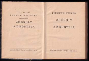 Zikmund Winter: Ze školy a z kostela
