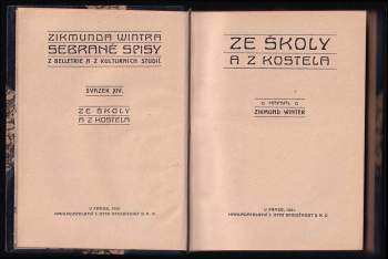 Zikmund Winter: Ze školy a z kostela