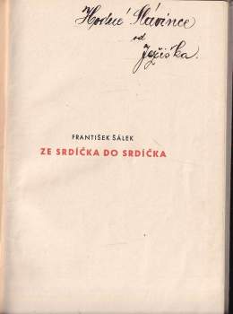 František Šálek: Ze srdíčka do srdíčka