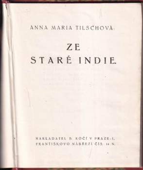 Anna Maria Tilschová: Ze staré Indie