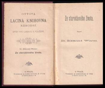 Zikmund Winter: Ze starodávného života