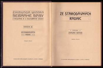 Zikmund Winter: Ze starodávných radnic
