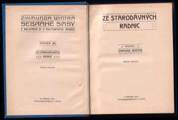 Zikmund Winter: Ze starodávných radnic