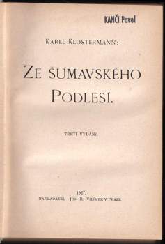 Karel Klostermann: Ze šumavského Podlesí