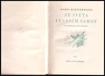 Karel Klostermann: Ze světa lesních samot